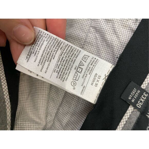 Banana Republic Slim Fit Gray Dot Chino Pants, Men's Size 33 x 30 - Picture 6 of 9